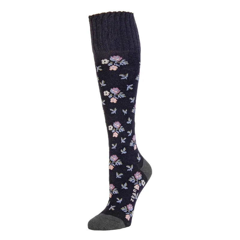 Midnight Madness Fiona - Organic Cotton Knee Socks - Black