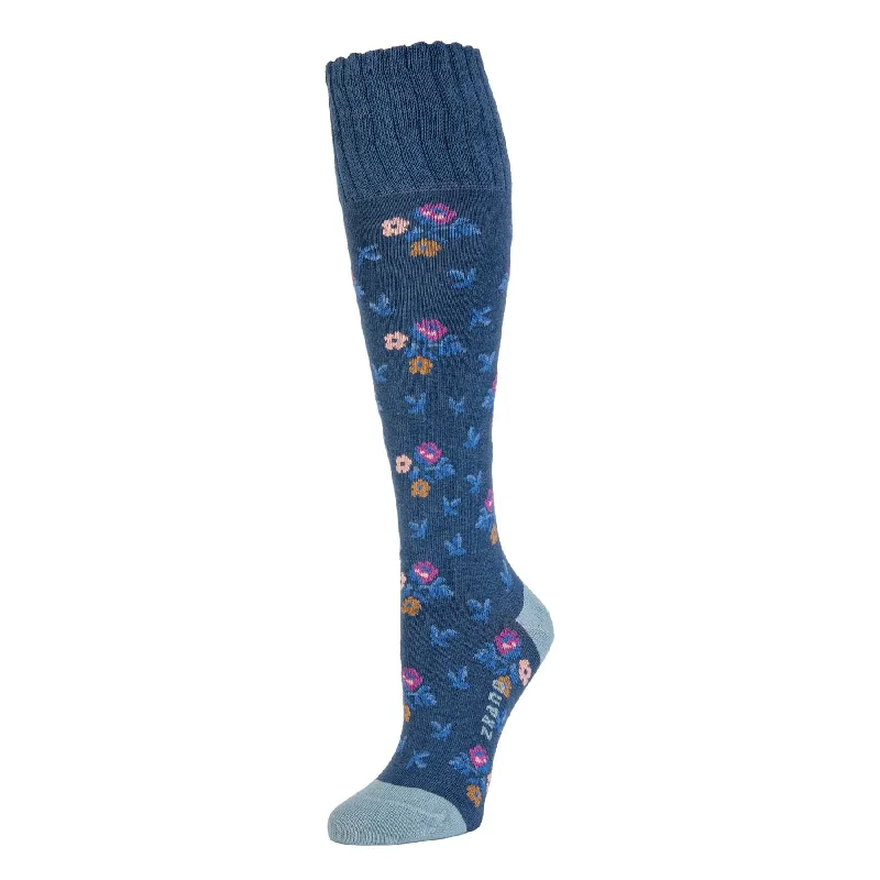 Weekend Discounts to Relish Fiona - Organic Cotton Knee Socks - Navy