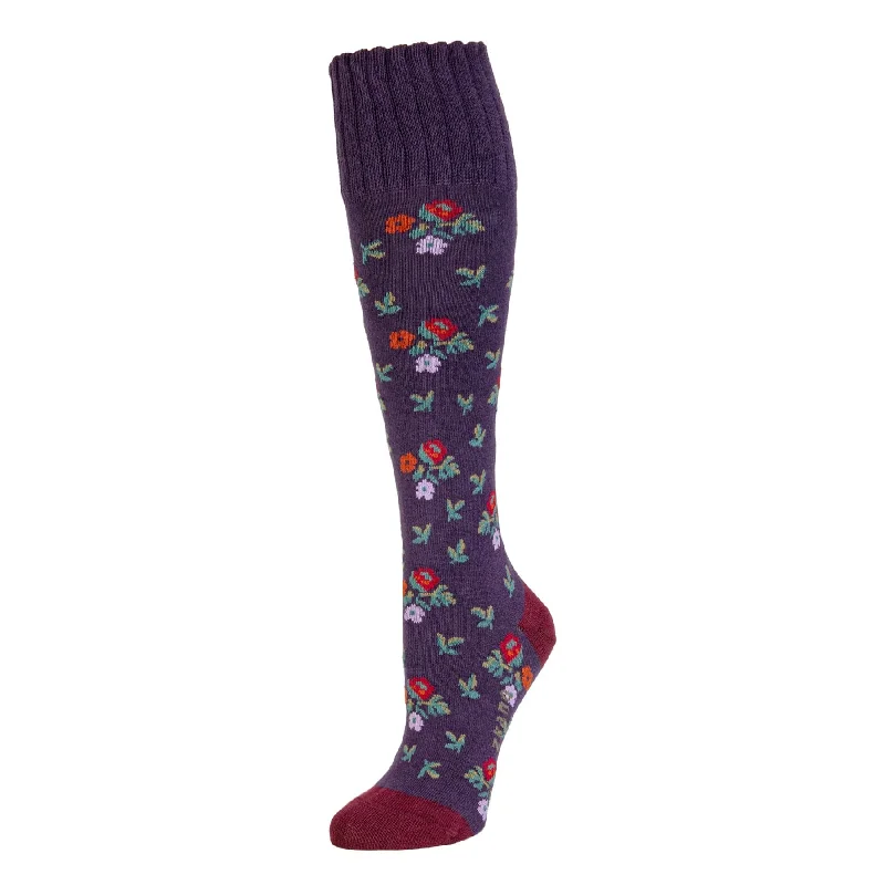 Weekend Deals That Impress Fiona - Organic Cotton Knee Socks - Plum