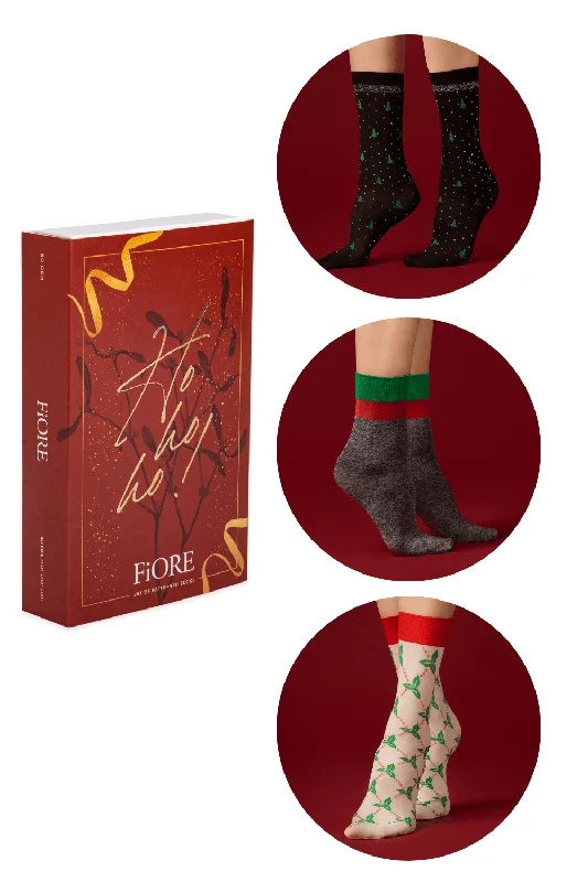 Weekend Discounts to Enjoy Ho Ho Ho Gift Boxed Socks (Pack of 3)