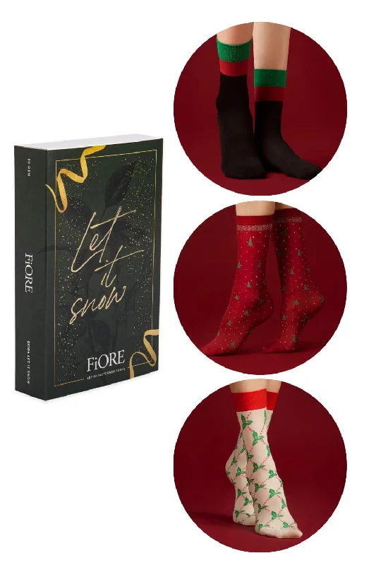 Weekend Deals That Amaze Let It Snow Gift Boxed Socks (Pack of 3)