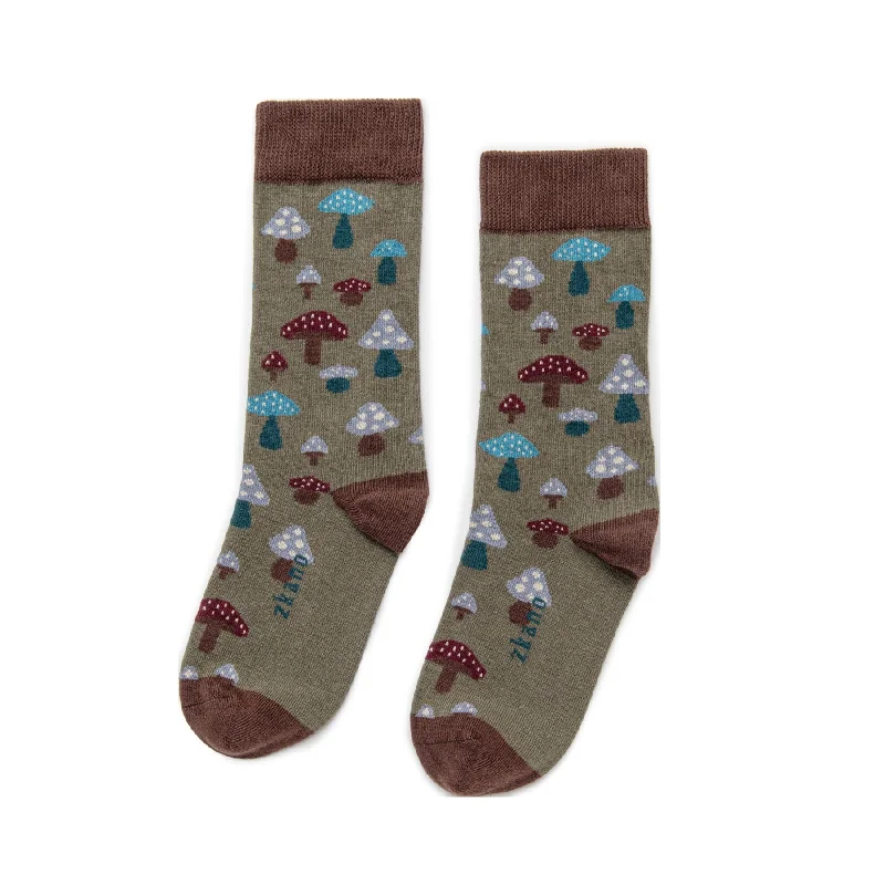 Great Deal Forager - Organic Cotton Crew Socks - Oakmoss