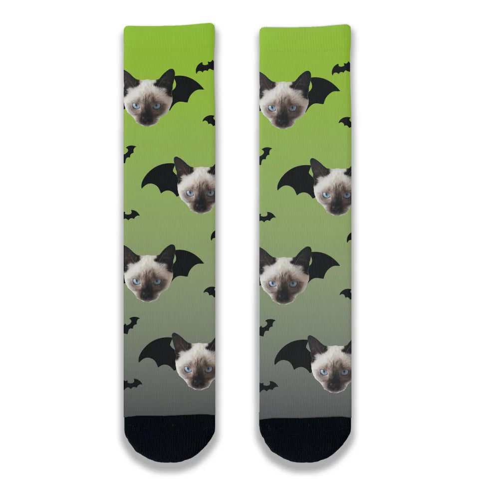 Weekend Deals That Amaze Halloween Cat Bat Personalised Socks