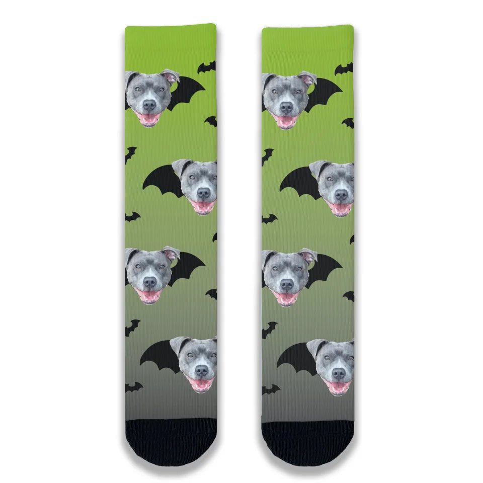 Weekend Bargains to Cherish Halloween Dog Bat Personalised Socks