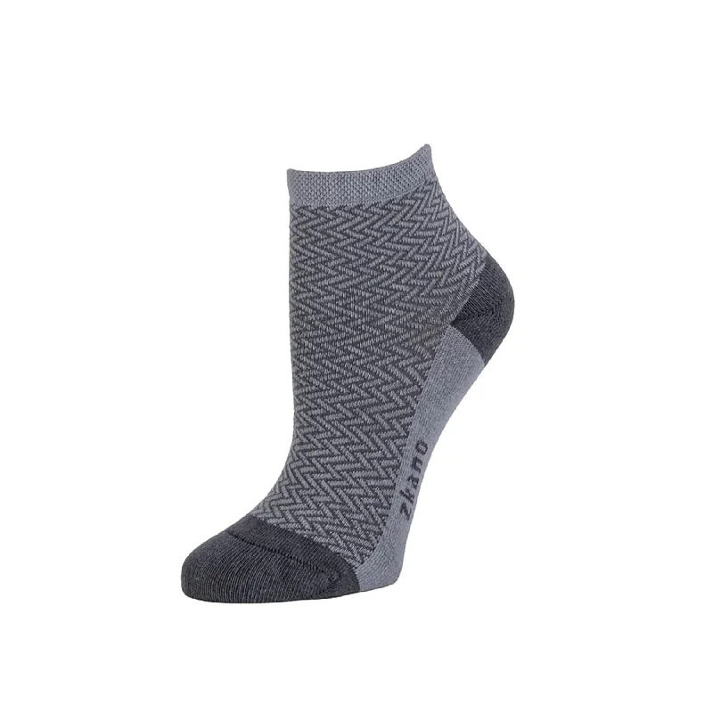 Weekend Savings Sensation Herringbone- Organic Cotton Anklet Socks - Slate