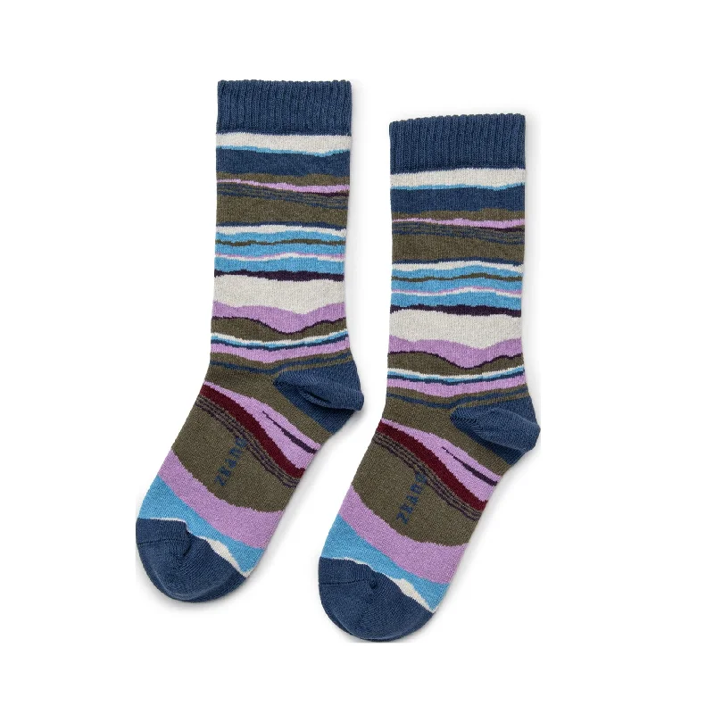 Unbeatable Deal Horizon - Organic Cotton Crew Socks - Sapphire