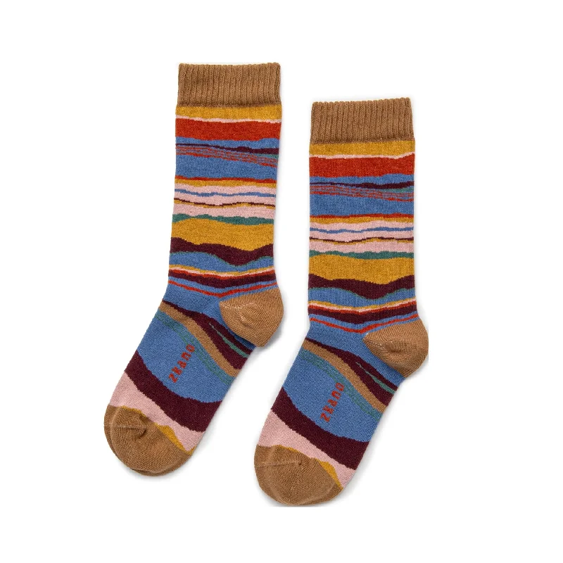 Today Only Horizon - Organic Cotton Crew Socks - Sienna