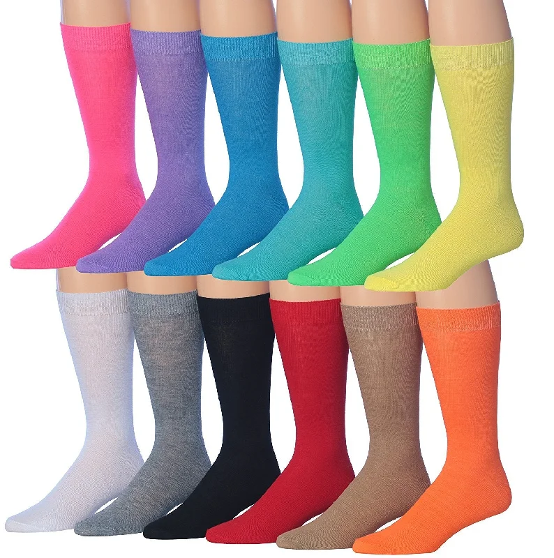 While Supplies Last James Fiallo Mens 12 Pairs Funny Faces Striped Colorful Crew Socks