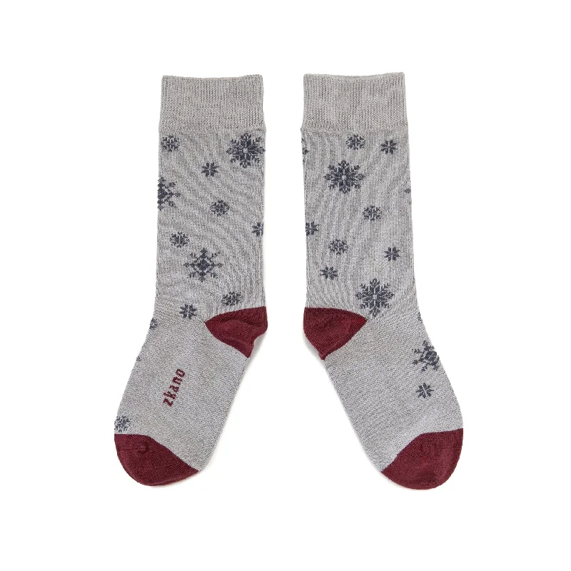 Value Deals Let it Snow - Organic Cotton Crew Socks - Heather
