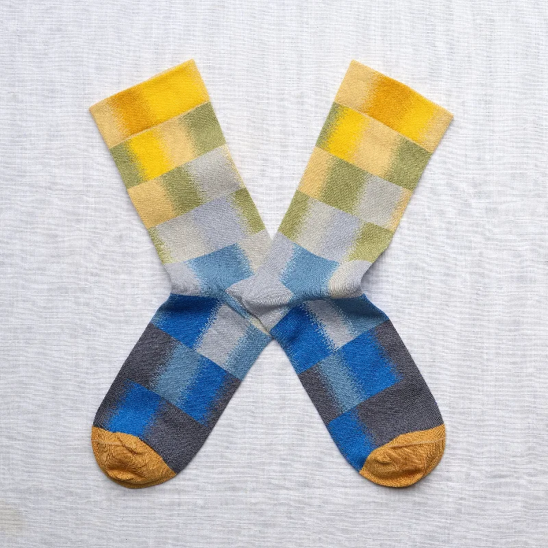 Year-End Clearance Lucioles Checker Socks Multico
