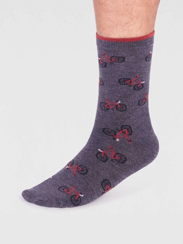 Weekend Savings Spectacular Marquis Bamboo Bike Sock  - Dark Grey Marle