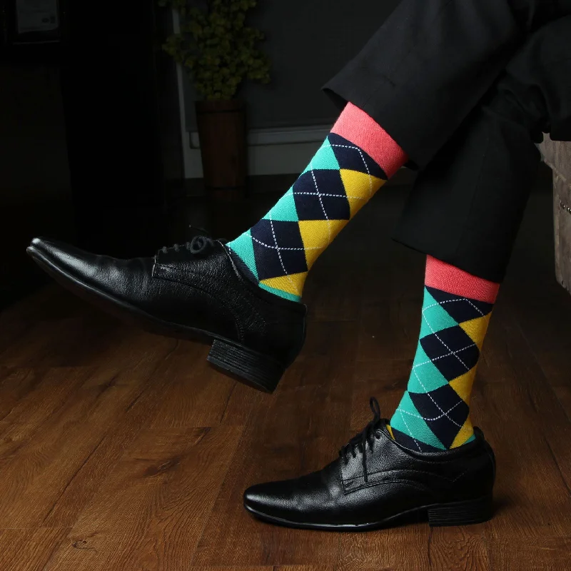 Weekend Offers That Excite Men's Argyle Pattern Premium Socks