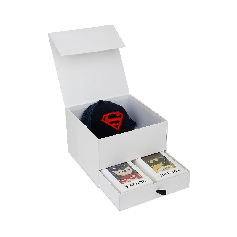 Weekend Savings Sensation Men's Justice League | Superman Theme Gift Box | Socks and Cap | Officially Licensed Weekend Savings Sensation Men's Justice League | Superman Theme Gift Box | Socks and Cap | Officially Licensed