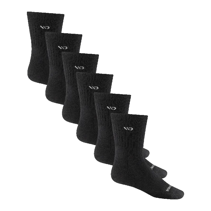 Final Clearance Men's Solid Cushioned Micro Crew 6-Pack