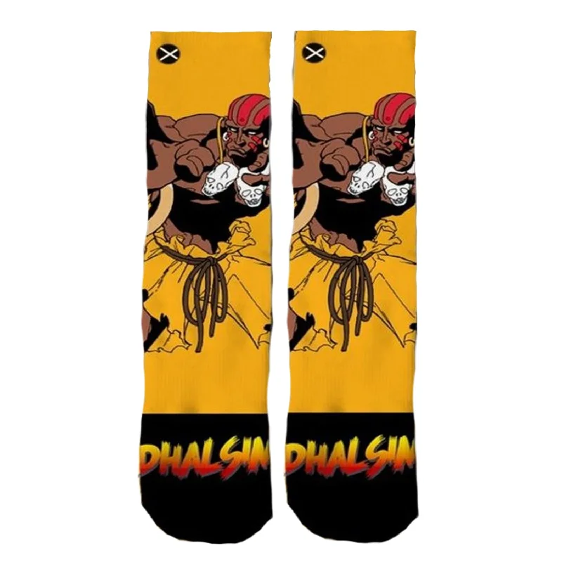 The Best Prices Odd Sox Men's Crew Socks - Dhalsim (Street Fighter II)