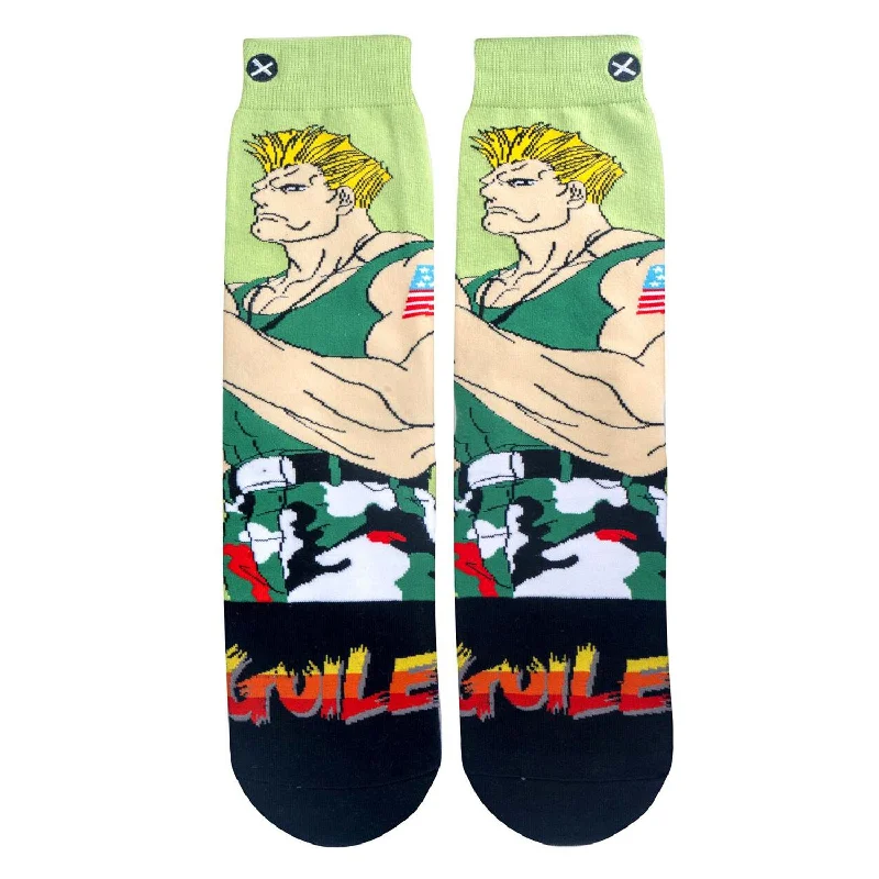 Special Price Odd Sox Men's Crew Socks - Guile (Street Fighter II)