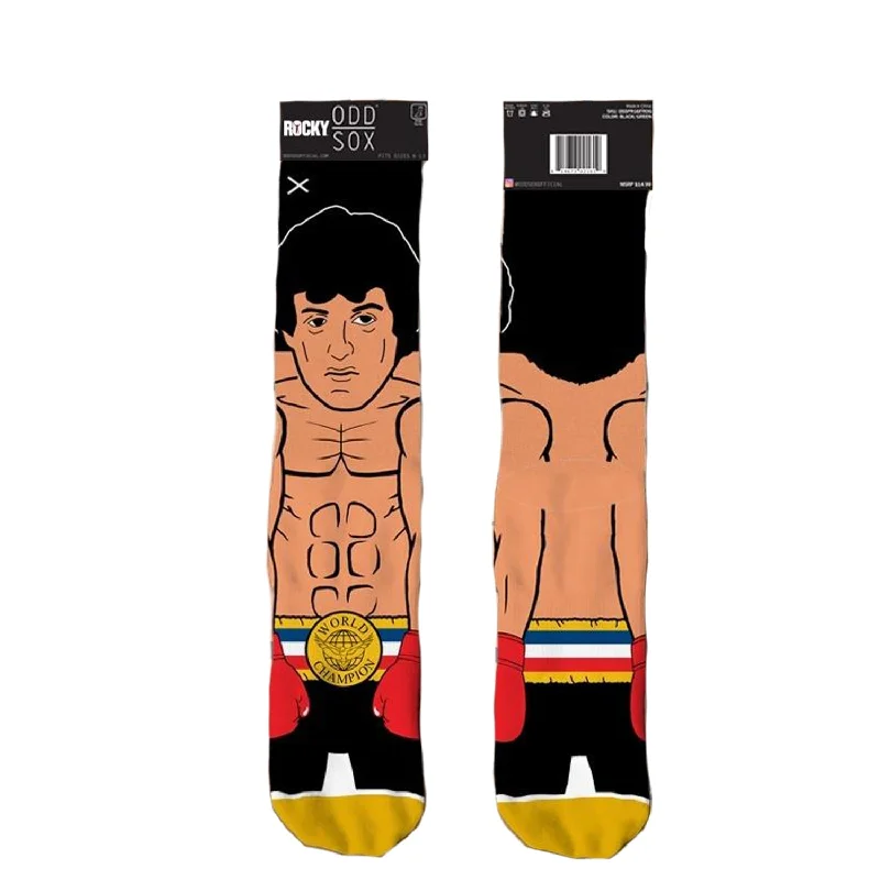 Limited Offer Odd Sox Men's Crew Socks - Rocky Balboa