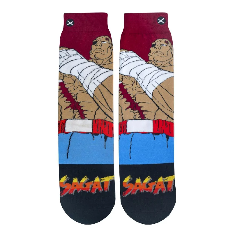 Lowest Price Odd Sox Men's Crew Socks - Sagat (Street Fighter II)