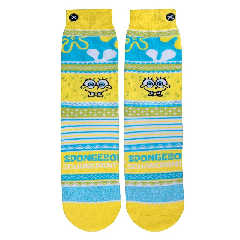 Weekend Deals to Brighten Your Day Odd Sox Men's Crew Socks - Spongebob Sweater (Spongebob Squarepants)