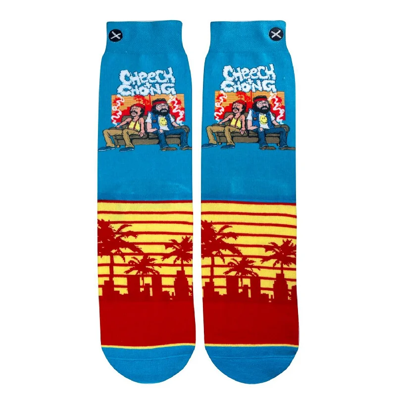 Weekend Bargains Galore Odd Sox Men's Crew Socks - Sunset (Cheech & Chong)