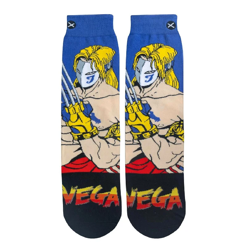 Half Price Odd Sox Men's Crew Socks - Vega (Street Fighter II)