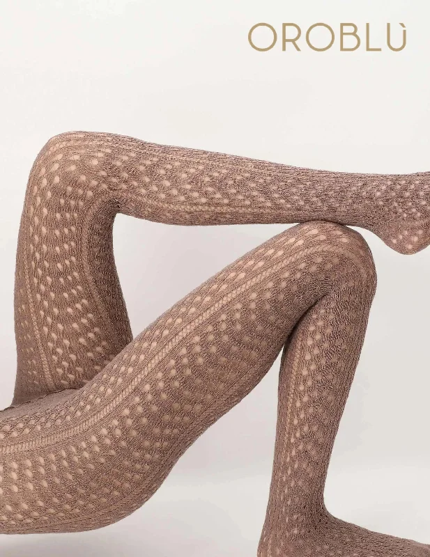 The Best Prices Oroblu Clearance Knitted Tights Toffee Melange