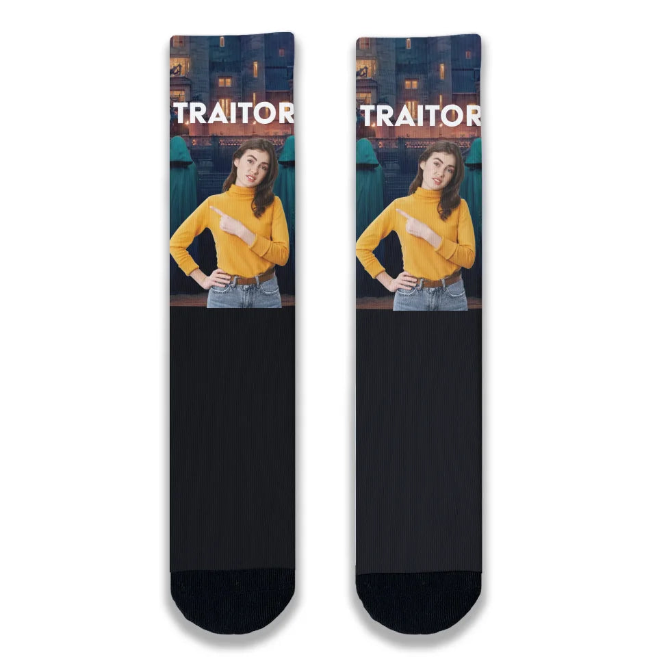 Weekend Discounts to Relish Personalised The Traitors Adult Socks