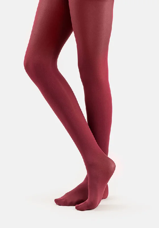 Weekend Bargains Galore Premium 50 Denier Tights Burgundy