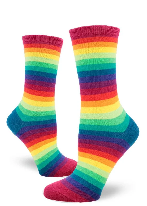Weekend Savings Extravaganza Rainbow Gradient Stripe | Women's Crew