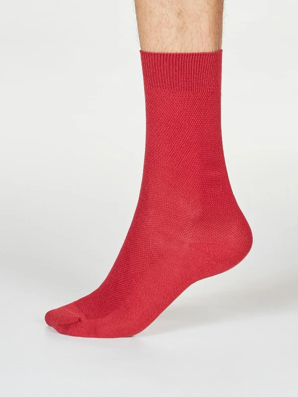 Weekend Savings Fiesta Rodney Dress Socks - Wine Red