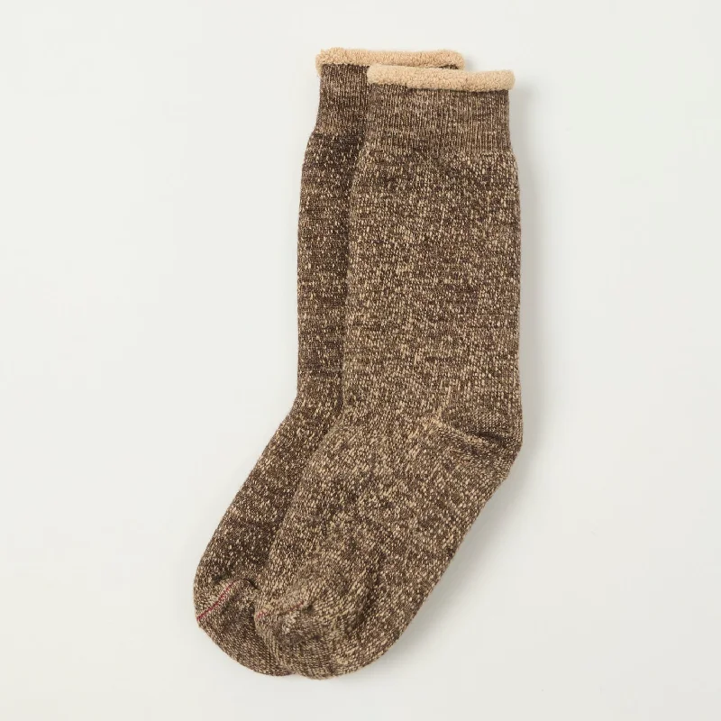 Crazy Deal RoToTo Double Face Crew Sock - Brown/Dark Brown