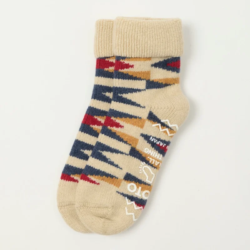 Weekend Specials to Celebrate RoToTo Merino Lambs Wool Room Socks Native - Ivory
