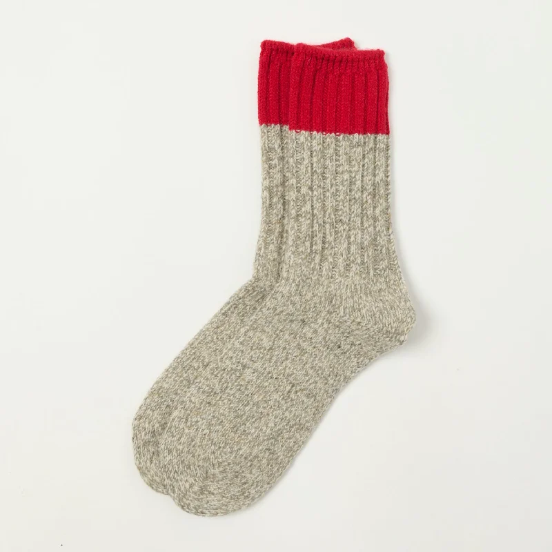 Weekend Offers That Shine RoToTo Merino Wool Ragg Socks - Red