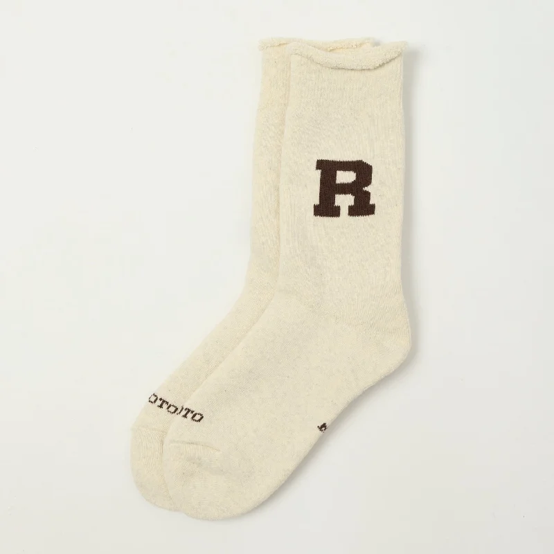 Special Buy RoToTo Raffy Sweat Socks R Logo - Brown