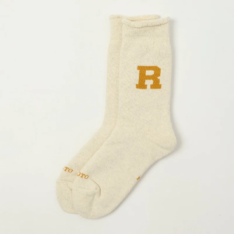 Reduced Rates RoToTo Raffy Sweat Socks R Logo - Gold