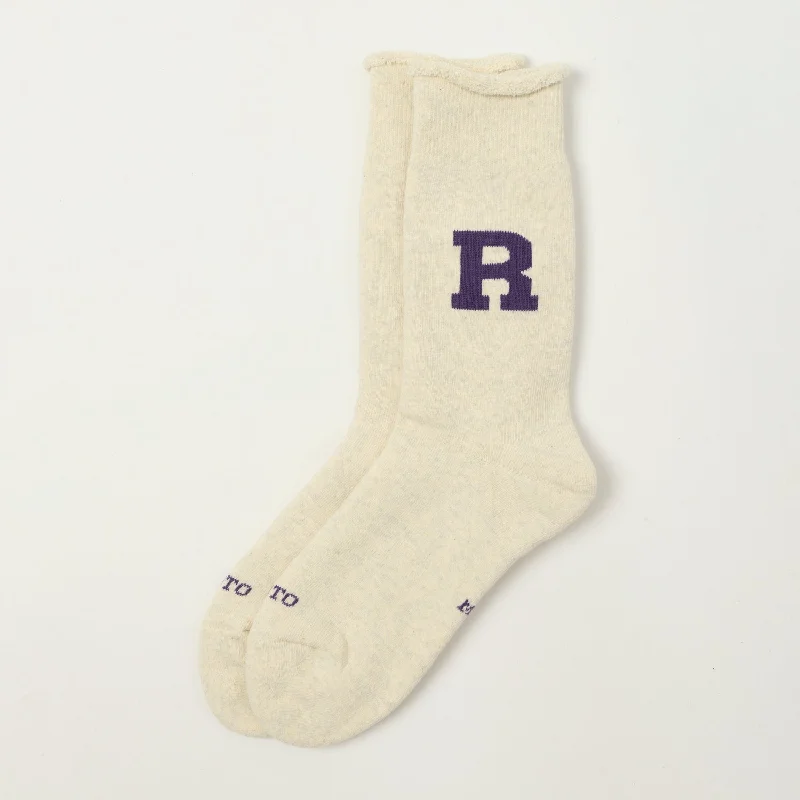 Overstock Sale RoToTo Raffy Sweat Socks R Logo - Purple