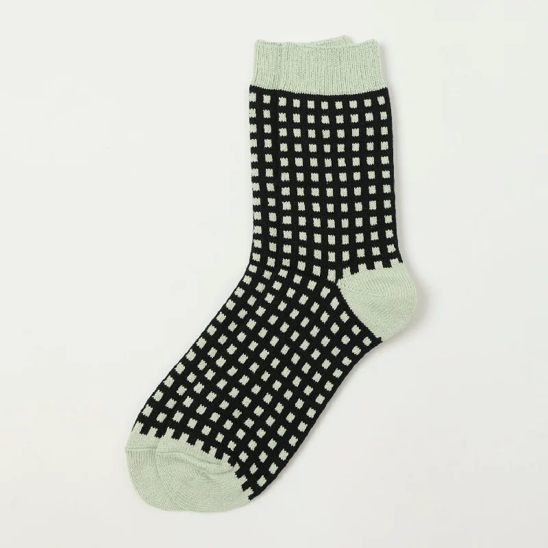Weekend Bargains to Celebrate RoToTo Square Lattice Socks - Mint