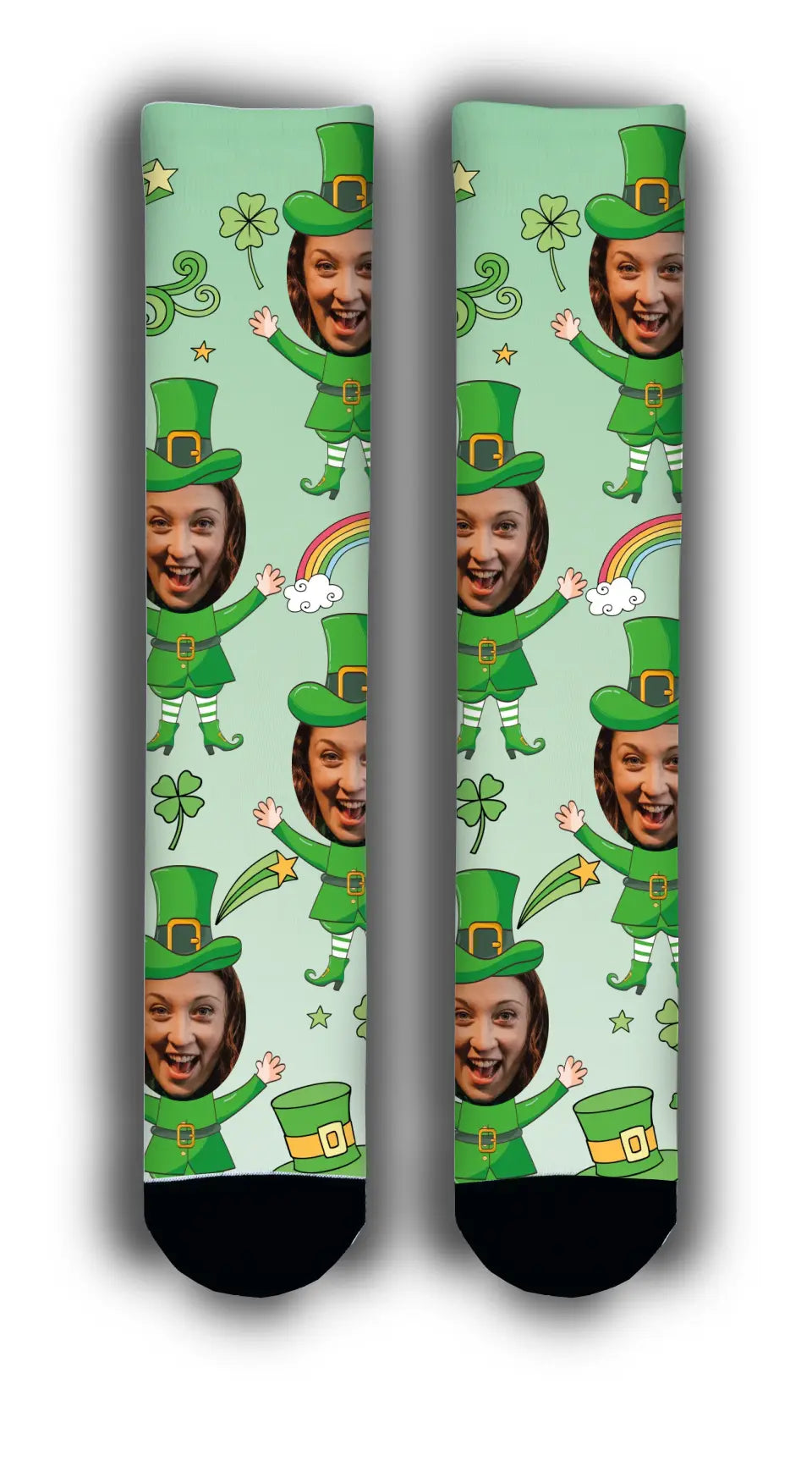 Weekend Specials to Indulge In St Patrick's Day Leprechaun Personalised Face Socks