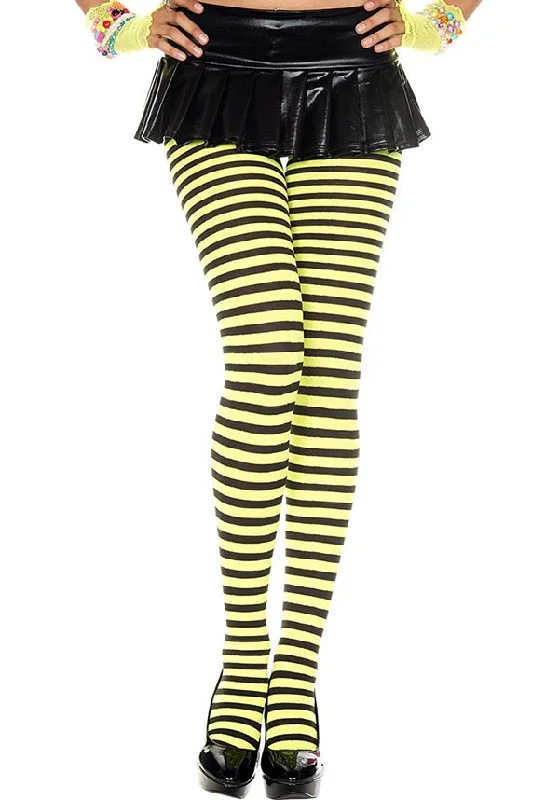 Year-End Clearance Striped [Black/Neon Yellow] | TIGHTS