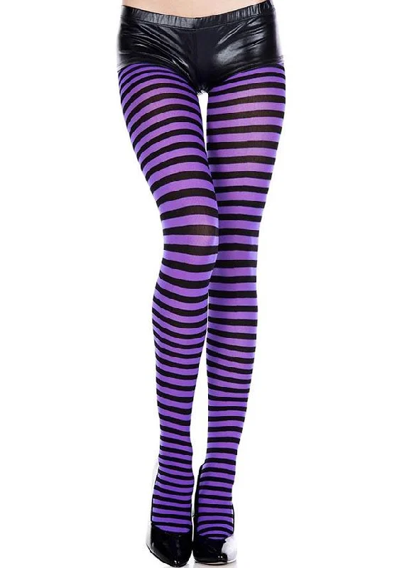 Weekend Deals You Can't Resist Striped [Black/Purple] | TIGHTS