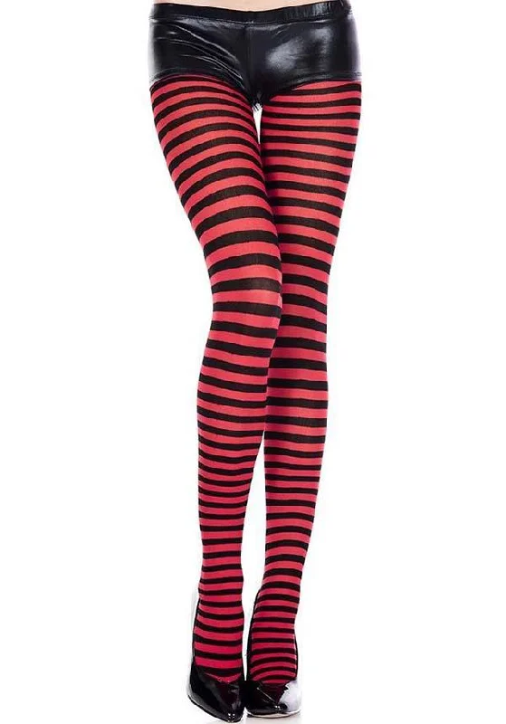 Weekend Specials Just for You Striped [Black/Red] | TIGHTS