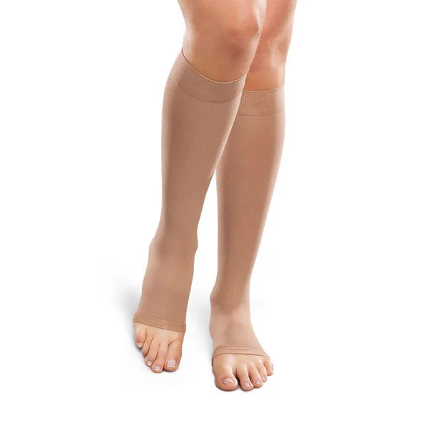 Weekend Offers That Shine Therafirm EASE Opaque Unisex Open Toe Knee Highs - 30-40 mmHg