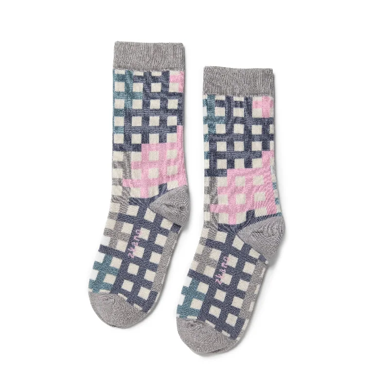 Weekend Bargains Galore Trellis - Organic Cotton Crew Socks - Natural