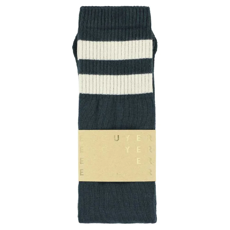 Weekend Bargains to Enjoy Unisex Tube Socks - Navy / Ecru