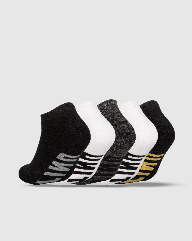 Weekend Savings Galore UNIT Mens Essential No Show Bamboo Socks - 5 Pack