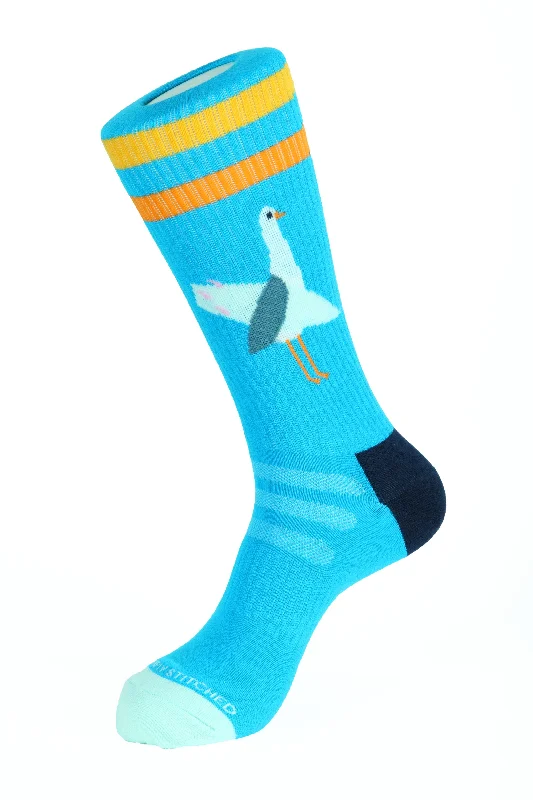 Weekend-Only Price Drops SEAGULL SURFING MASCOT ATHLETIC SOCKS