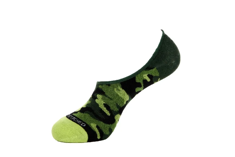 Act Now Camo- no show Sock
