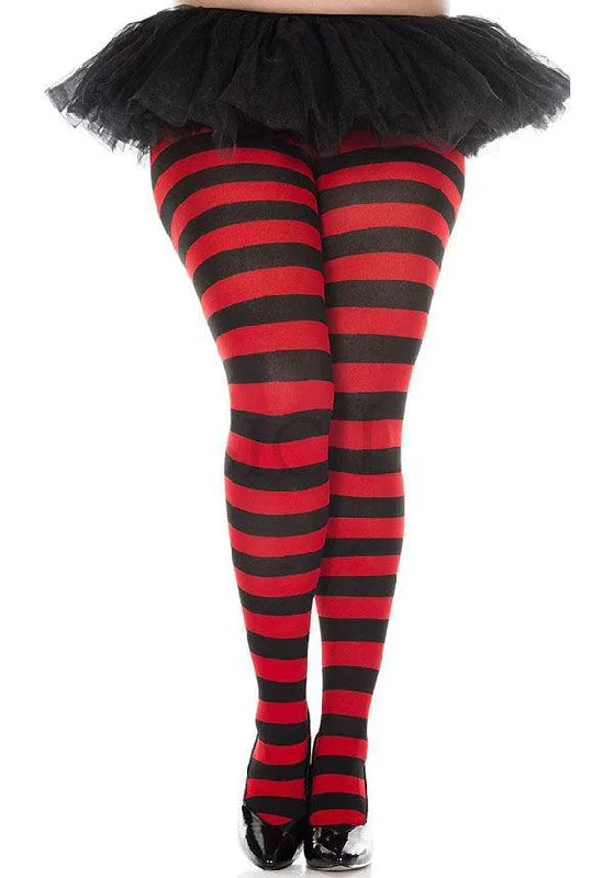 Weekend Shopping Made Better Striped [Black/Red] | TIGHTS