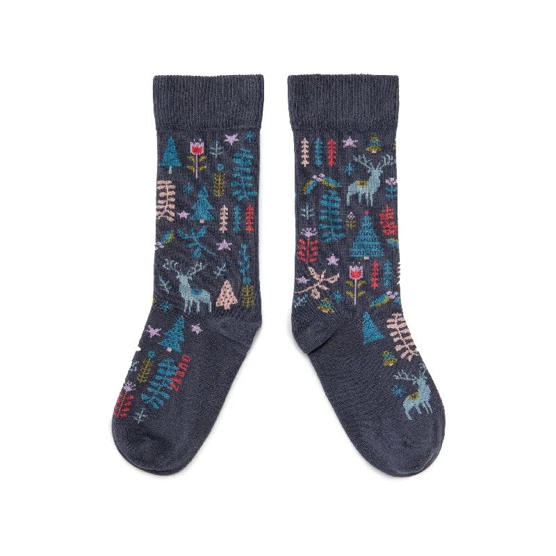 Lowest Price Winter Wonderland - Organic Cotton Crew Socks - Twilight