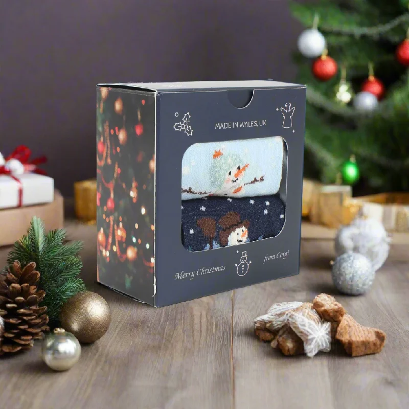 Weekend Specials to Delight Women's 2-Pair Snowman Gift Box